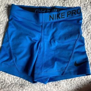 blue nike pro spandex